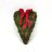 Moss heart wreath with cones and red bow-thumbnail