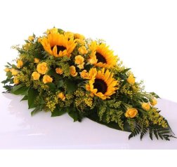 Autumnal funeral bouquet of sunflowers-thumbnail
