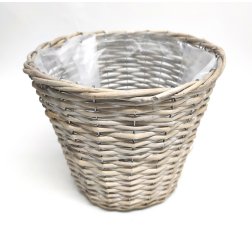 Light grey basket pot 28.5 ø-thumbnail