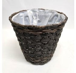 Dark brown basket pot 32.5 ø-thumbnail