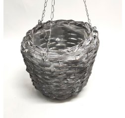 Grey hanging basket 22 ø-thumbnail