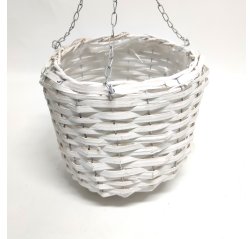 White hanging basket 22 ø-thumbnail