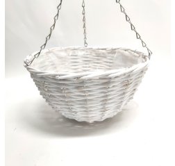 White hanging basket 30 ø-thumbnail