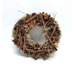 Lichen wreath with cinnamon decorations-thumbnail
