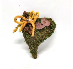 Moss heart wreath with yellow bow-thumbnail