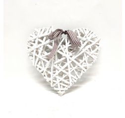 Heart wreath with square bow, white-thumbnail