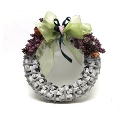 Wreath with green bows-thumbnail