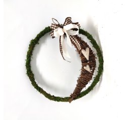 Moss wreath with bows-thumbnail