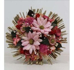 Dried flower bouquet pink-thumbnail