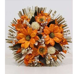 Dried flower bouquet orange-thumbnail