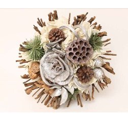 Dried Bouquet large pinecone silver-thumbnail