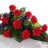 Funeral bouquet of carnations red/blue-thumbnail