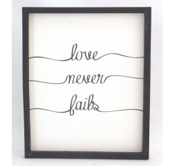 Sisustustaulu 'Love never fails'-thumbnail