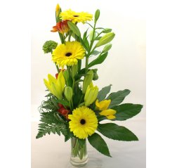 Tall bouquet of gerberas and lilies-thumbnail