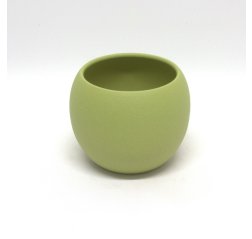 Mica pot spherical 10 cm, lime green-thumbnail