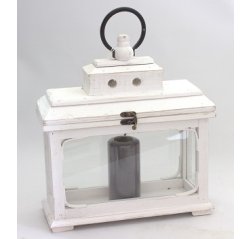 Wooden lantern, white-thumbnail