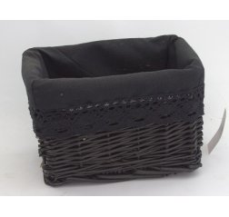 Rattan basket black small-thumbnail