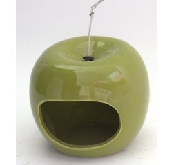 Ceramic bird feeder olive green smaller-thumbnail