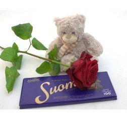 Rose, chocolate and teddy bear-thumbnail