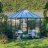 Greenhouse HALLS ATRIUM 9,0 M² with safety glass, green frame-thumbnail