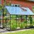 Greenhouse HALLS QUBE 6,4 M² with safety glass, black frame-thumbnail