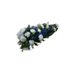 Funeral bouquet blue & white-thumbnail