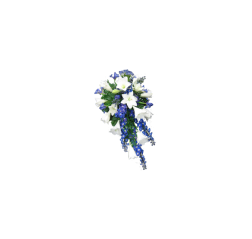 Blue & white funeral bouquet-thumbnail
