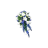 Blue & white funeral bouquet-thumbnail