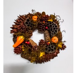 Autumnal decorated wreath-thumbnail