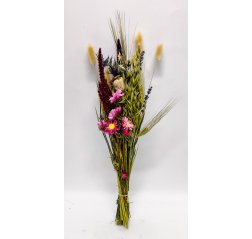 Grainy and pink shaped bunch of dried flowers-thumbnail
