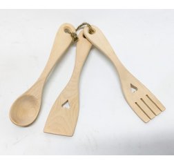 Wooden turner, fork spatula and scoop-thumbnail
