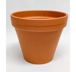 Terracotta clay pot with stripe 21,9 ø-thumbnail